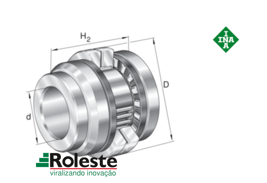 ZARN2572L-TV-A - Rolamento axial de rolos cilíndricos e esferas