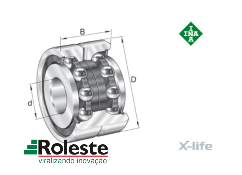ZKLN2557-2RS-XL - Rolamento axial de esferas de contato angular