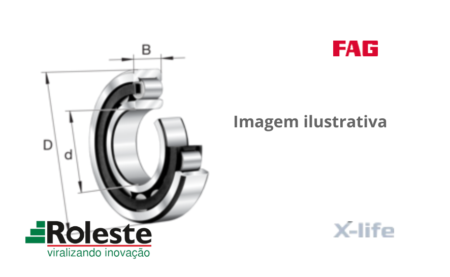 NU-208-E-XL-TVP2- Rolamento de rolos cilíndricos -Medias INA-FAG-SCHAEFFLER - Distribuidor FAG-INA