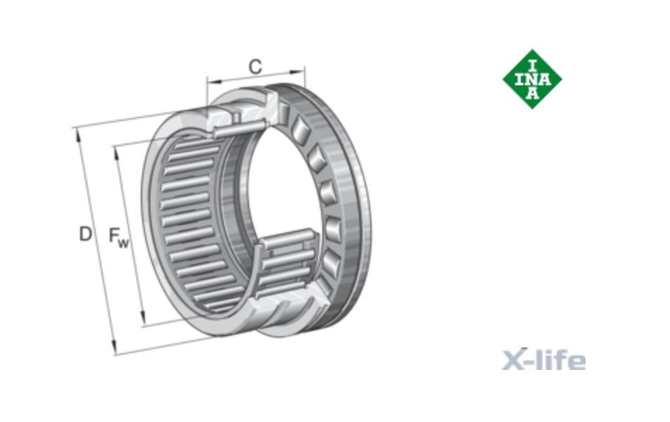NKXR35-Z-XL -Rolamento axial de rolos cilíndricos e esferas