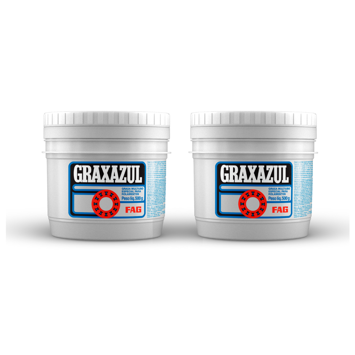 Kit com 2 latas de graxa azul para rolamentos 500gr -FAG