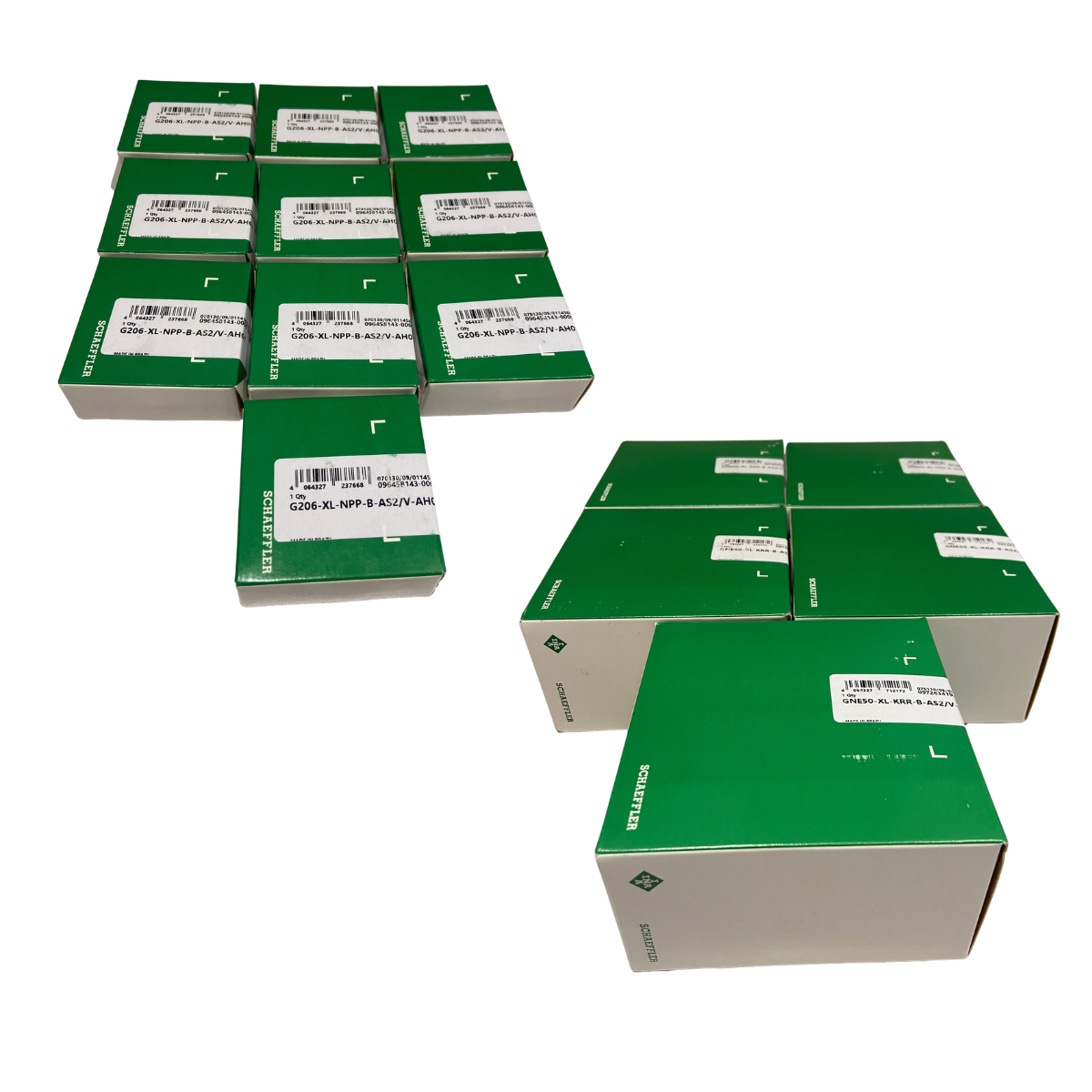 Kit 15 rolamentos para colheitadeiras - 10 G206 NPPB - 05 GNE50 KRRB- INA
