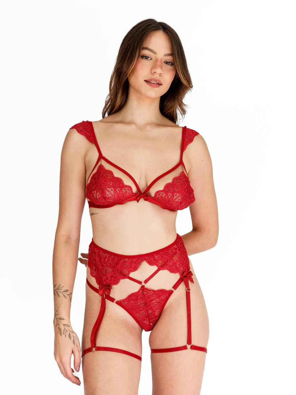 Conjunto Safira Vermelho