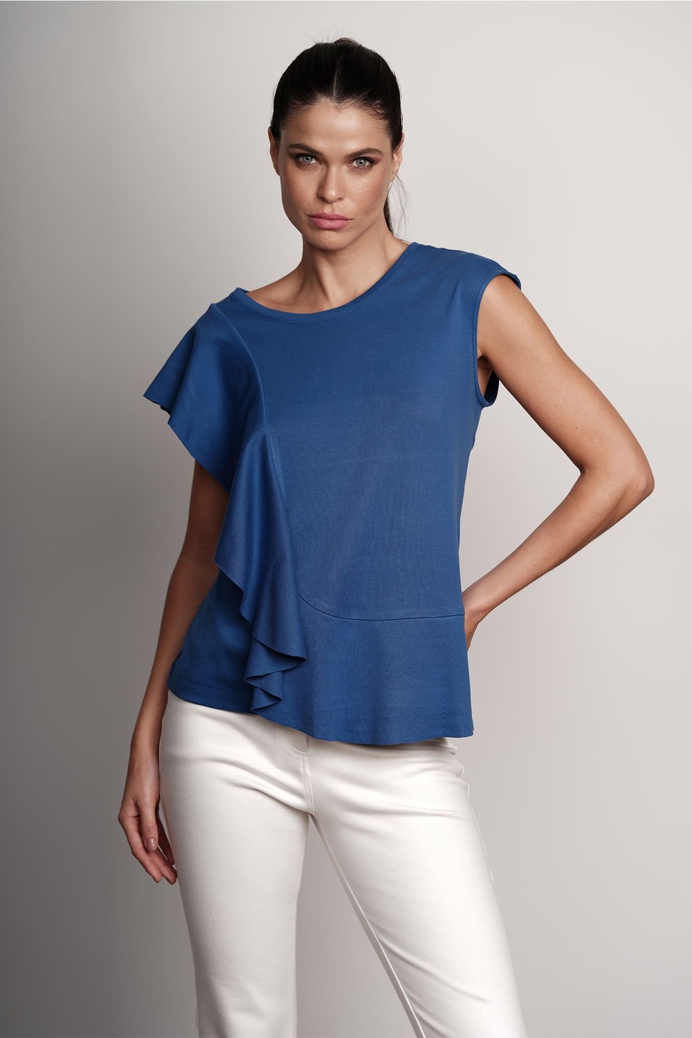 Camiseta Malha Azul Bic Chloe