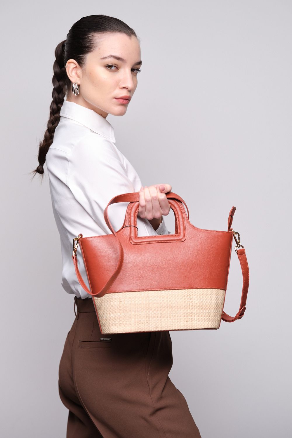 Bolsa Couro Terra e Palha Betina