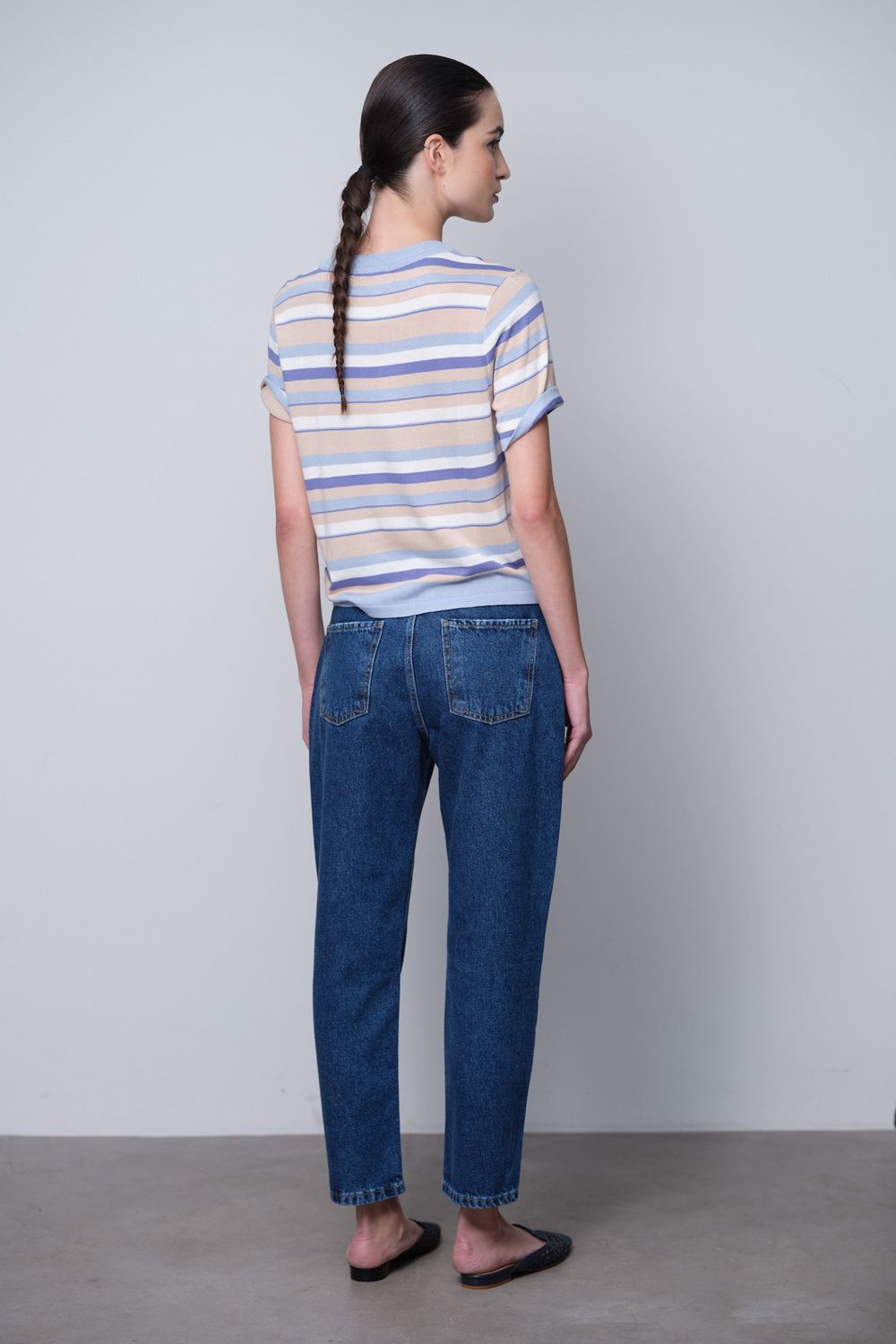 Blusa Trico Listrada Leticia
