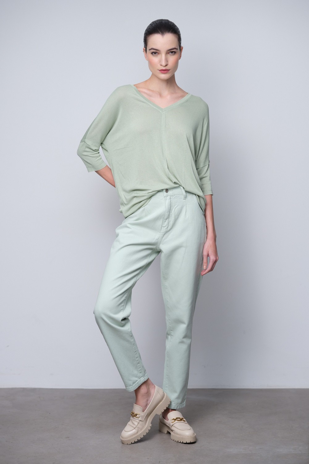 Blusa Malha Trico Verde Helena