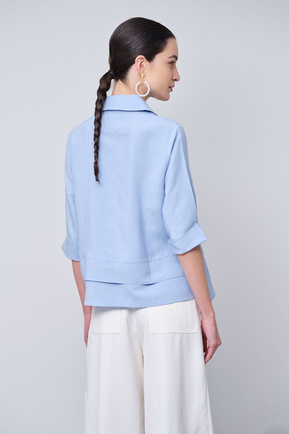 Camisa Linho Azul Claro Julieta