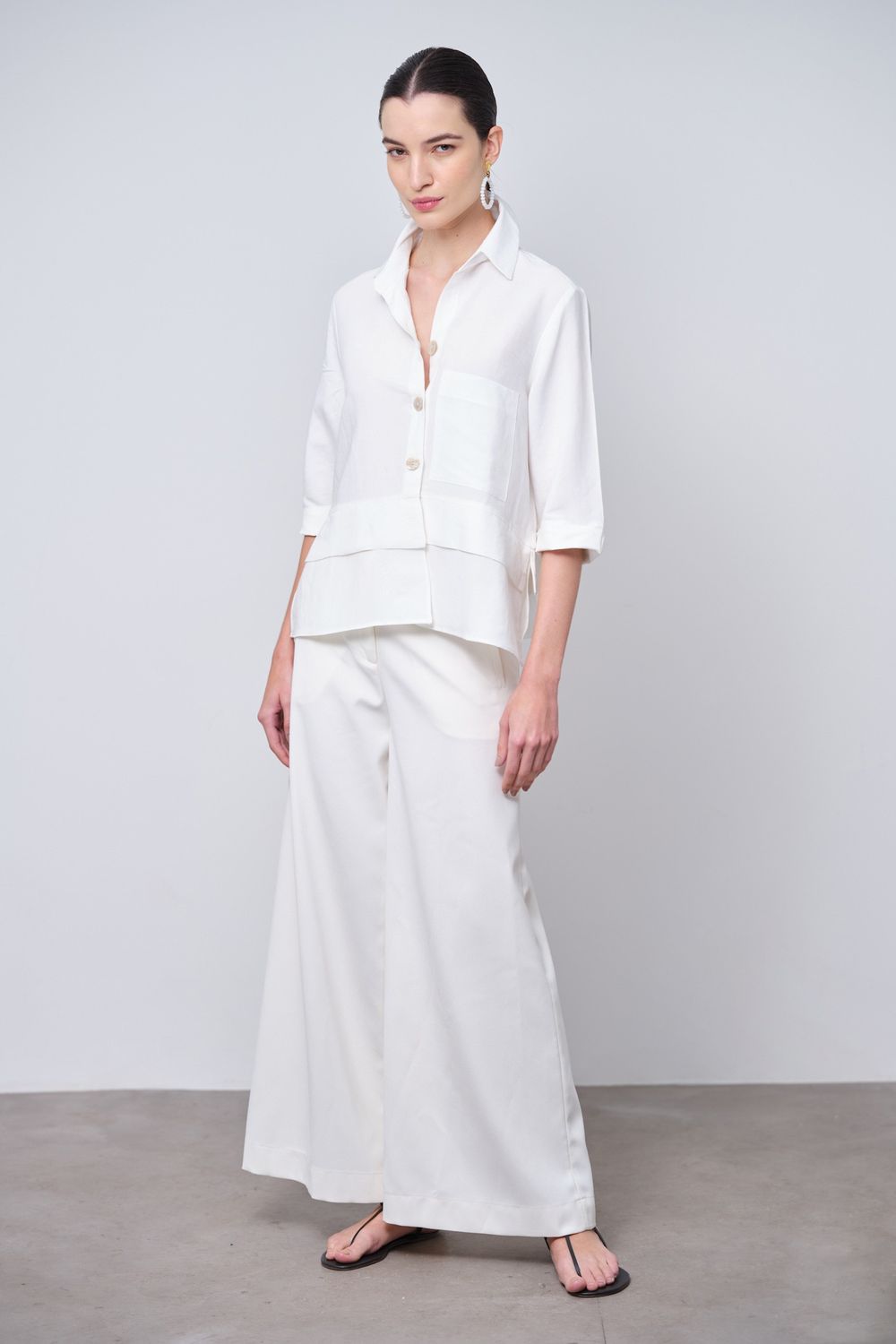 Camisa Linho Off White Julieta
