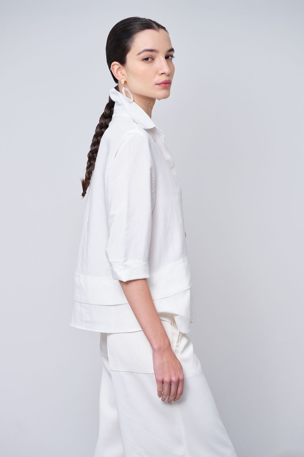 Camisa Linho Off White Julieta