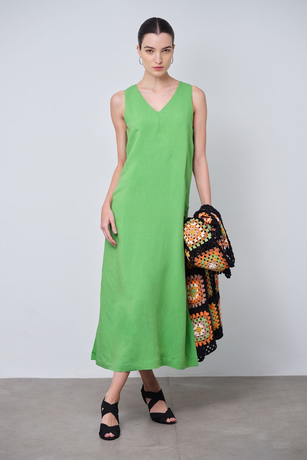 Vestido Linho Verde Daniela
