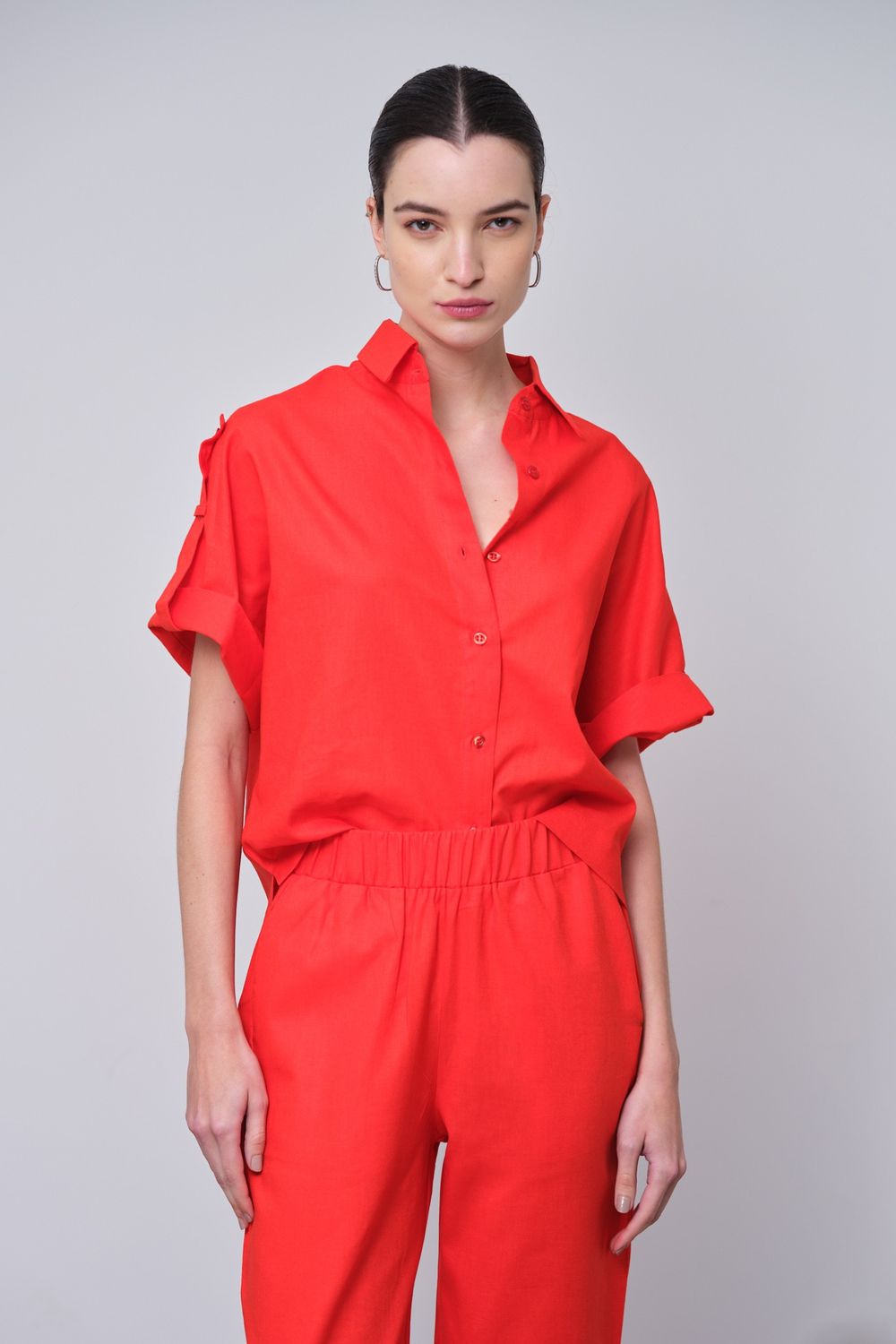 Conjunto Linho Tomate Vivian