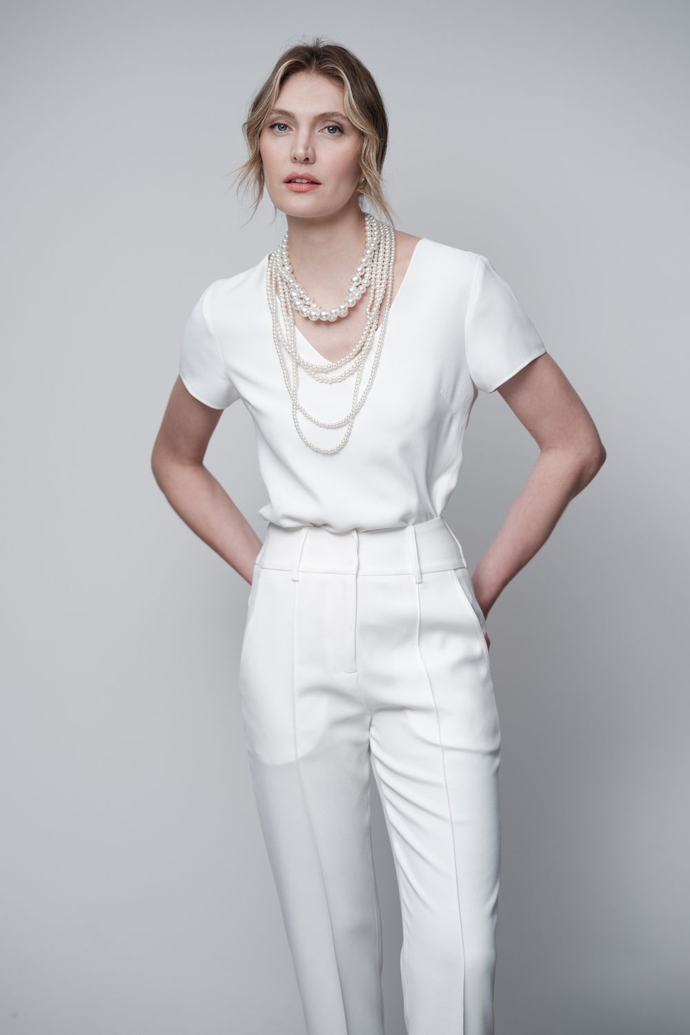Blusa Crepe Patou Off White Simone