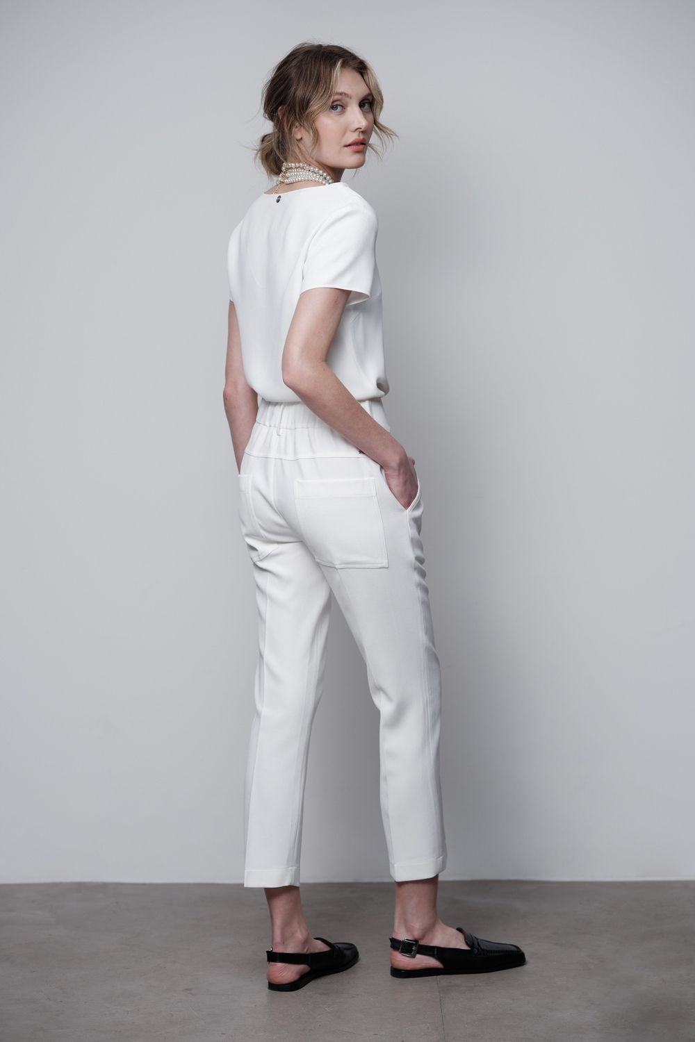 Blusa Crepe Patou Off White Simone