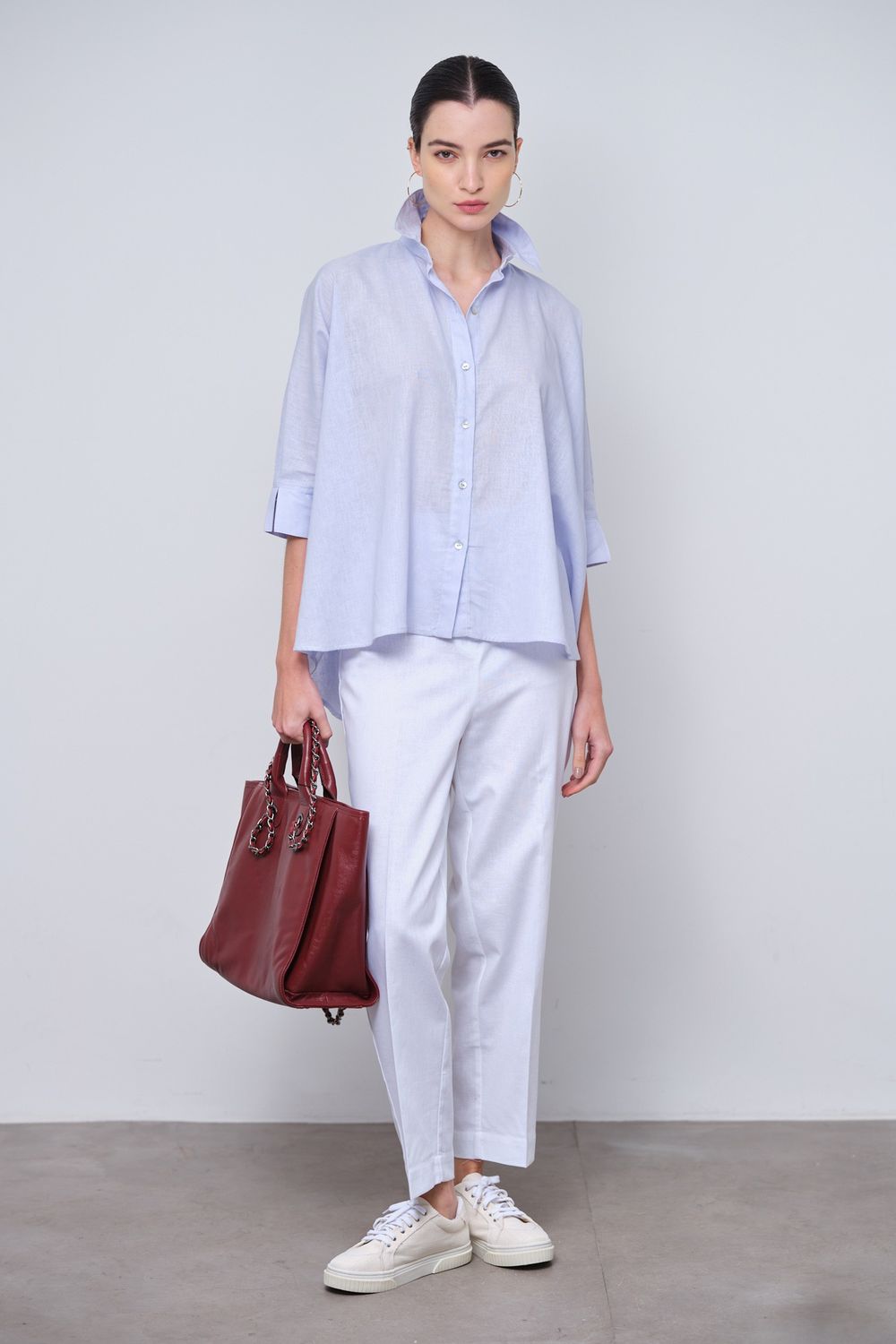 Camisa Linho Azul Vanusa 1 CB 