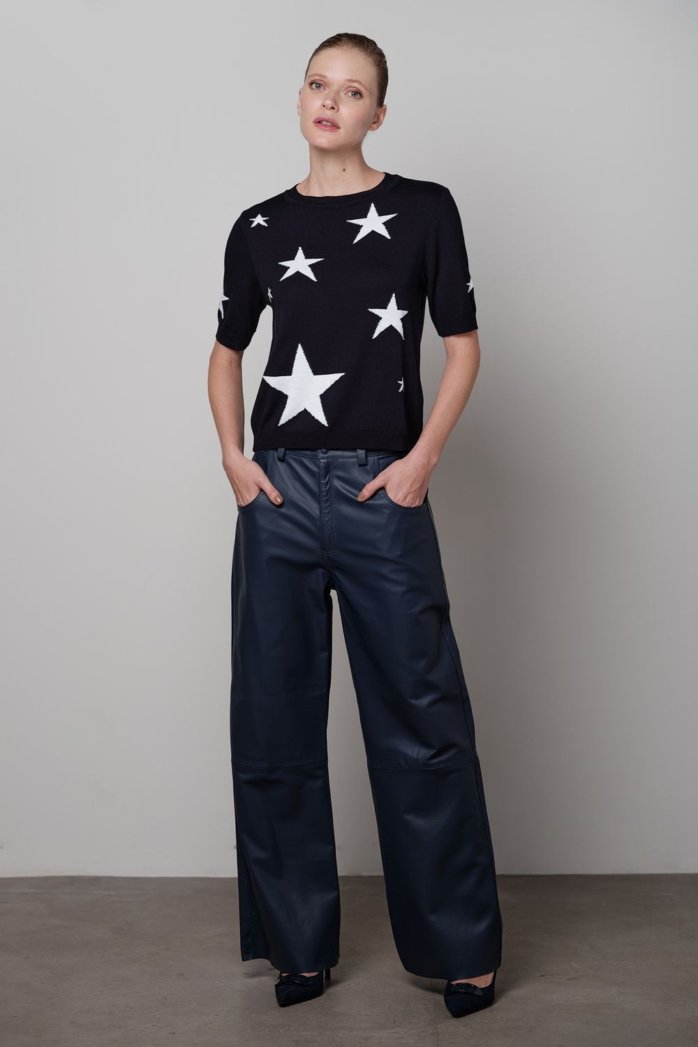 Blusa Trico Marinho Estrela