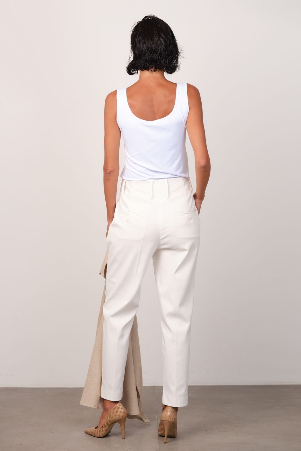 Calça Sarja Off White Tassia
