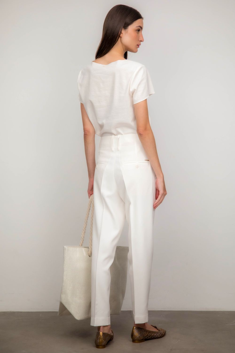 Calça Crepe Branco Marieta