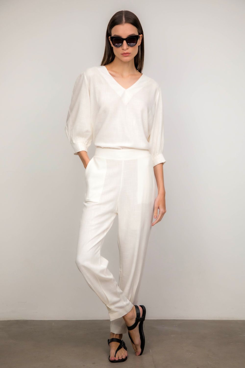 Blusa Viscolinho Off White Aurora