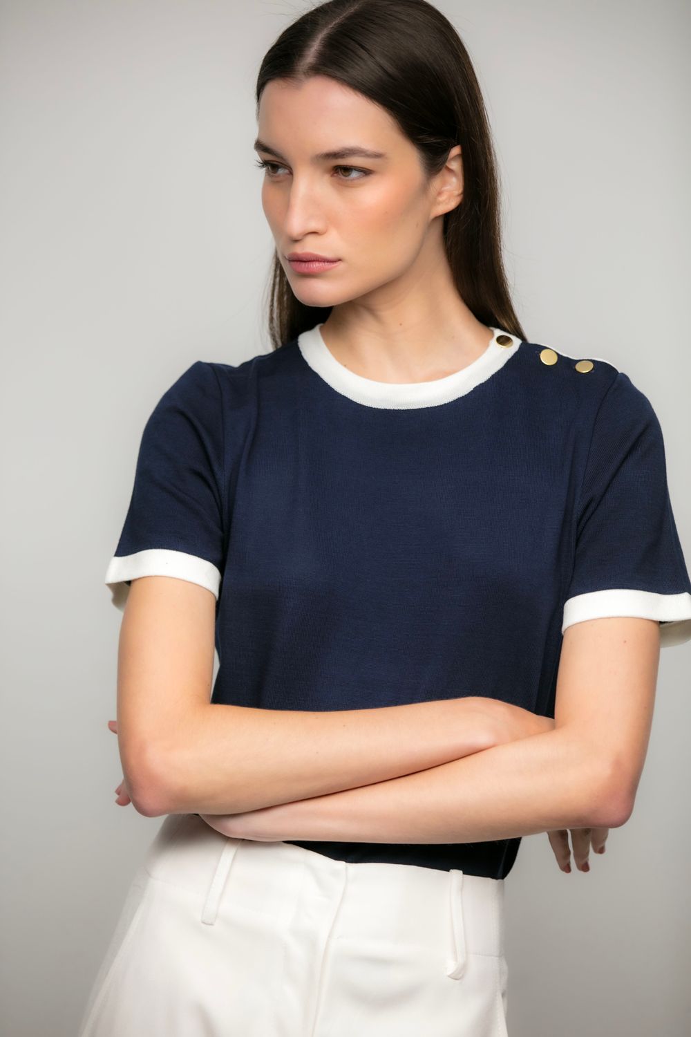 Blusa Tricot Marinho Luciane