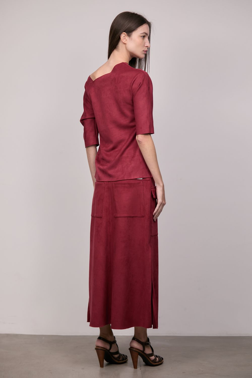 Blusa Suede Vinho Melissa 