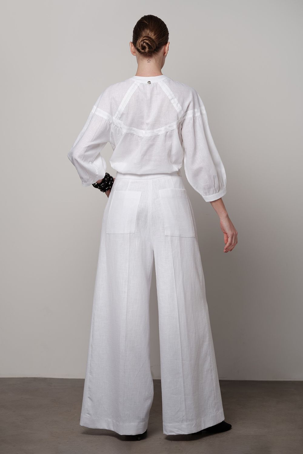 Calça Pantalona Rami Betina Branca