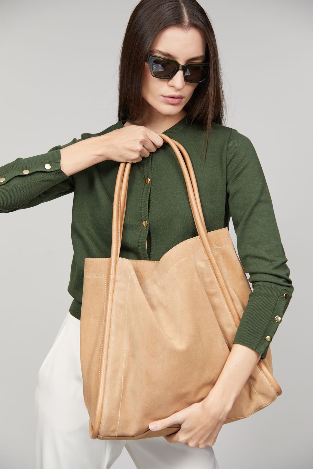 Bolsa de Camurça Bege Livia