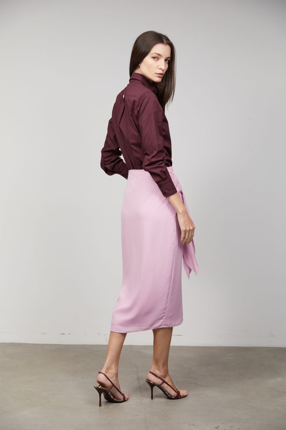 Saia Musseline Rosa Angélica