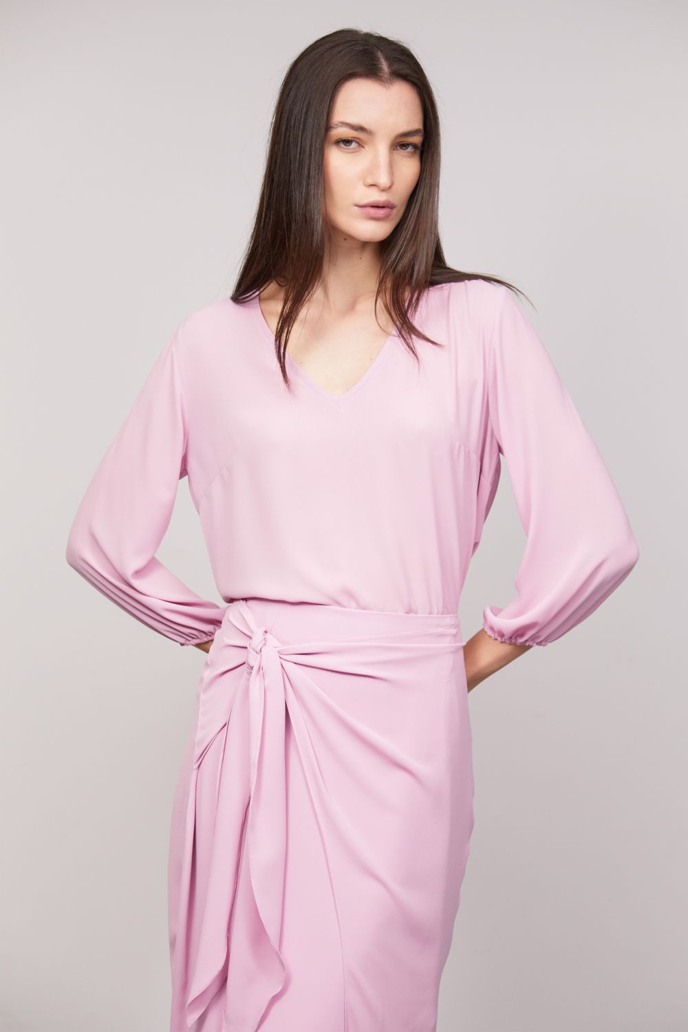 Saia Musseline Rosa Angélica