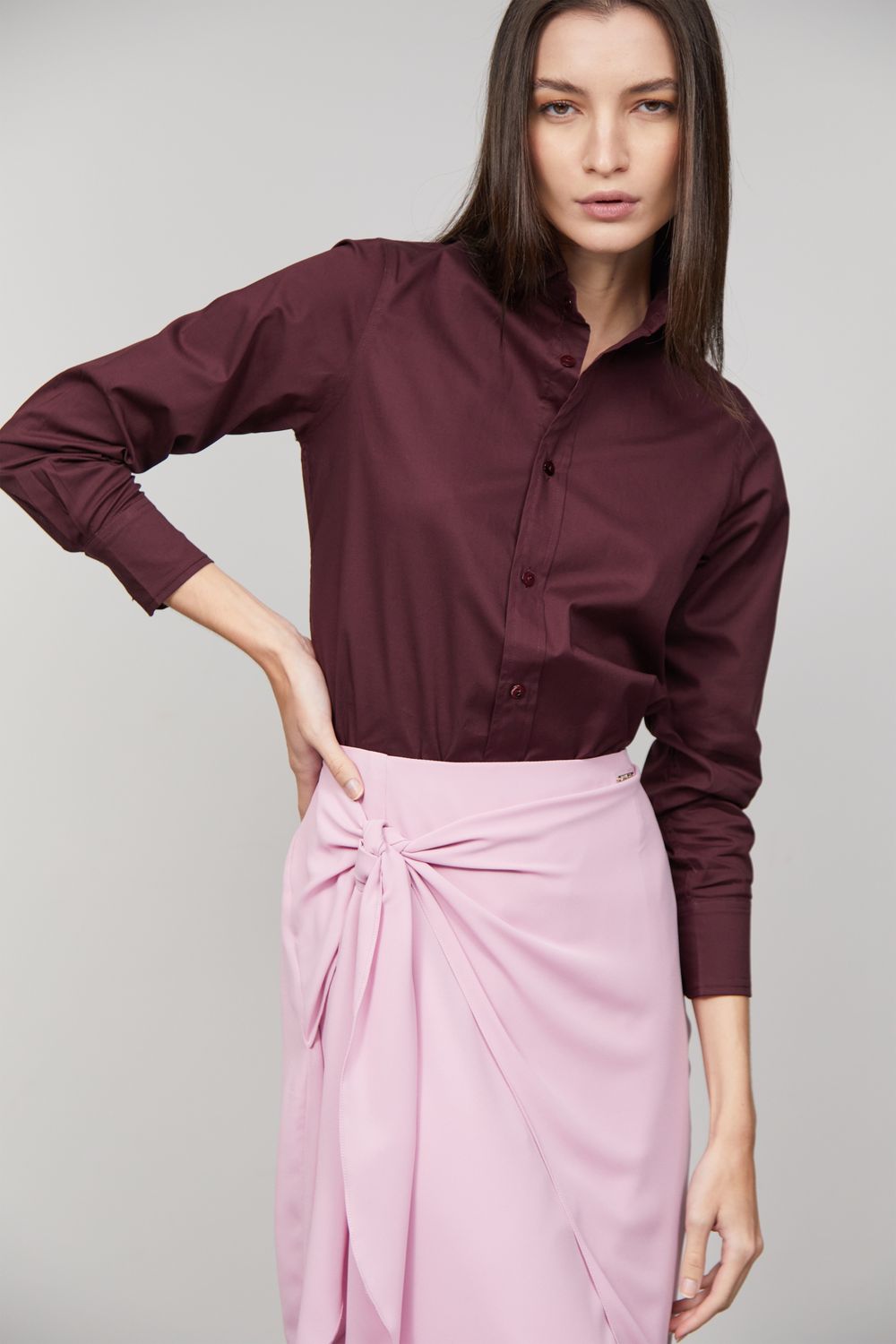 Saia Musseline Rosa Angélica