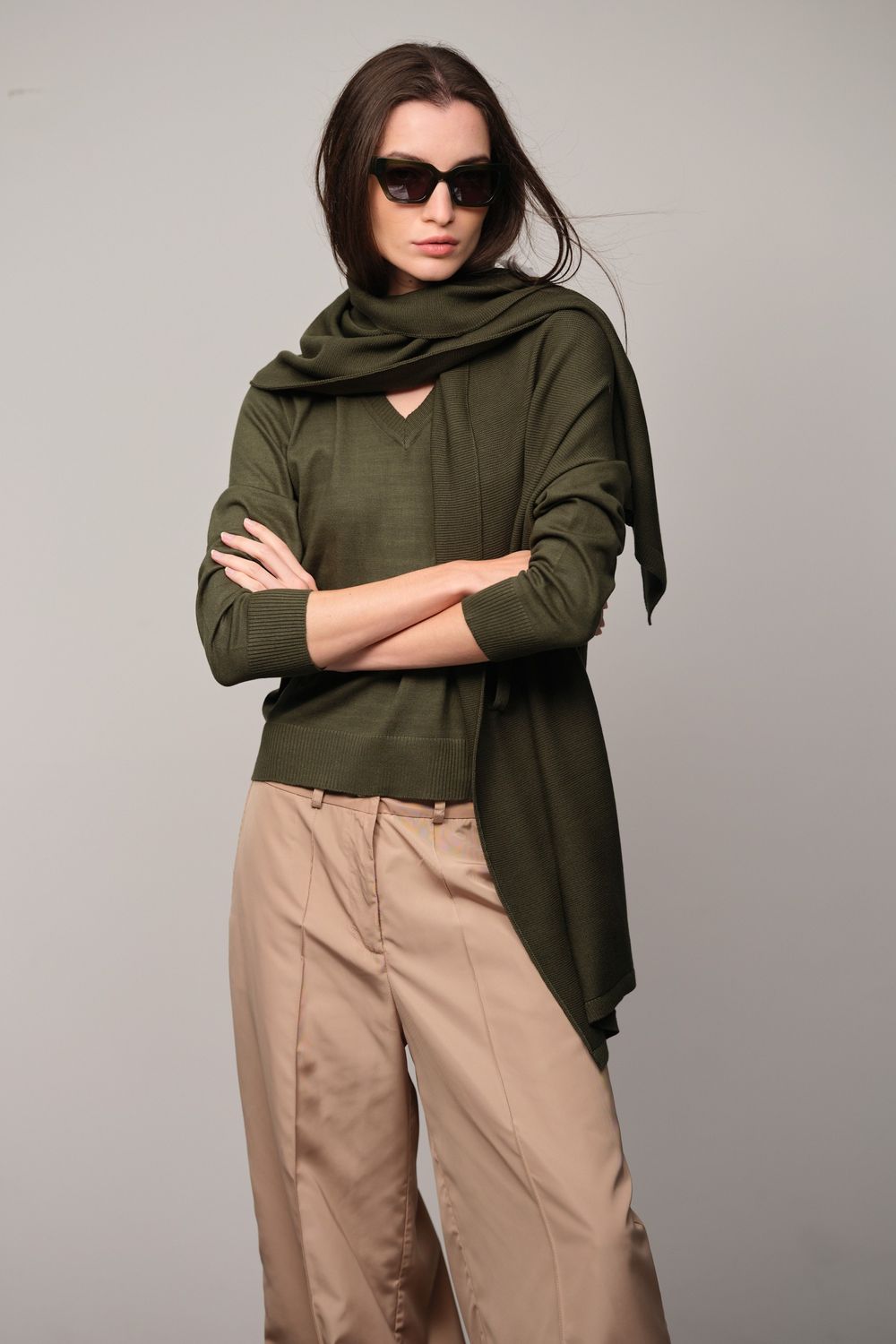 Xale Verde  Militar Danielle