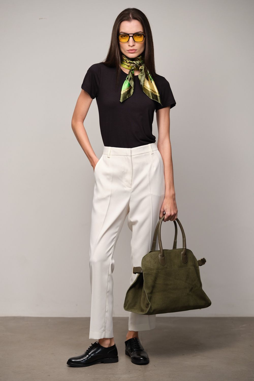 Bolsa Shopper Camurça Verde Milena