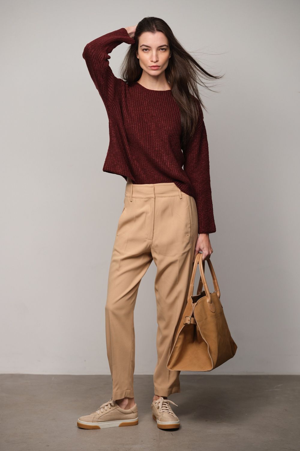 Bolsa Shopper Camurça Bege Milena