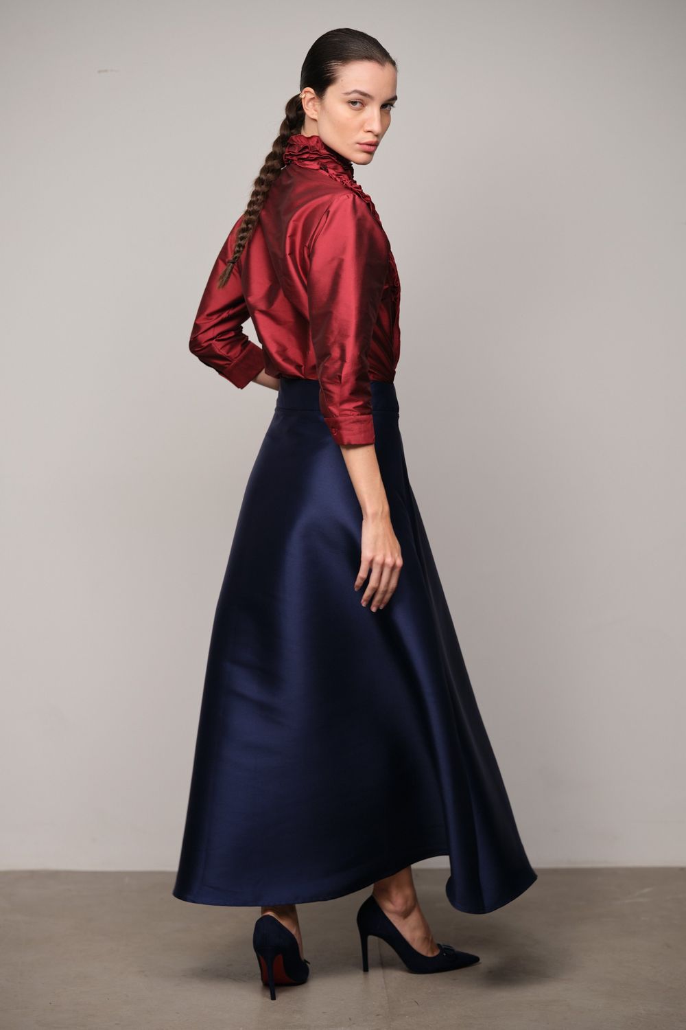 Saia Longa Zibeline Marinho Vitoria 