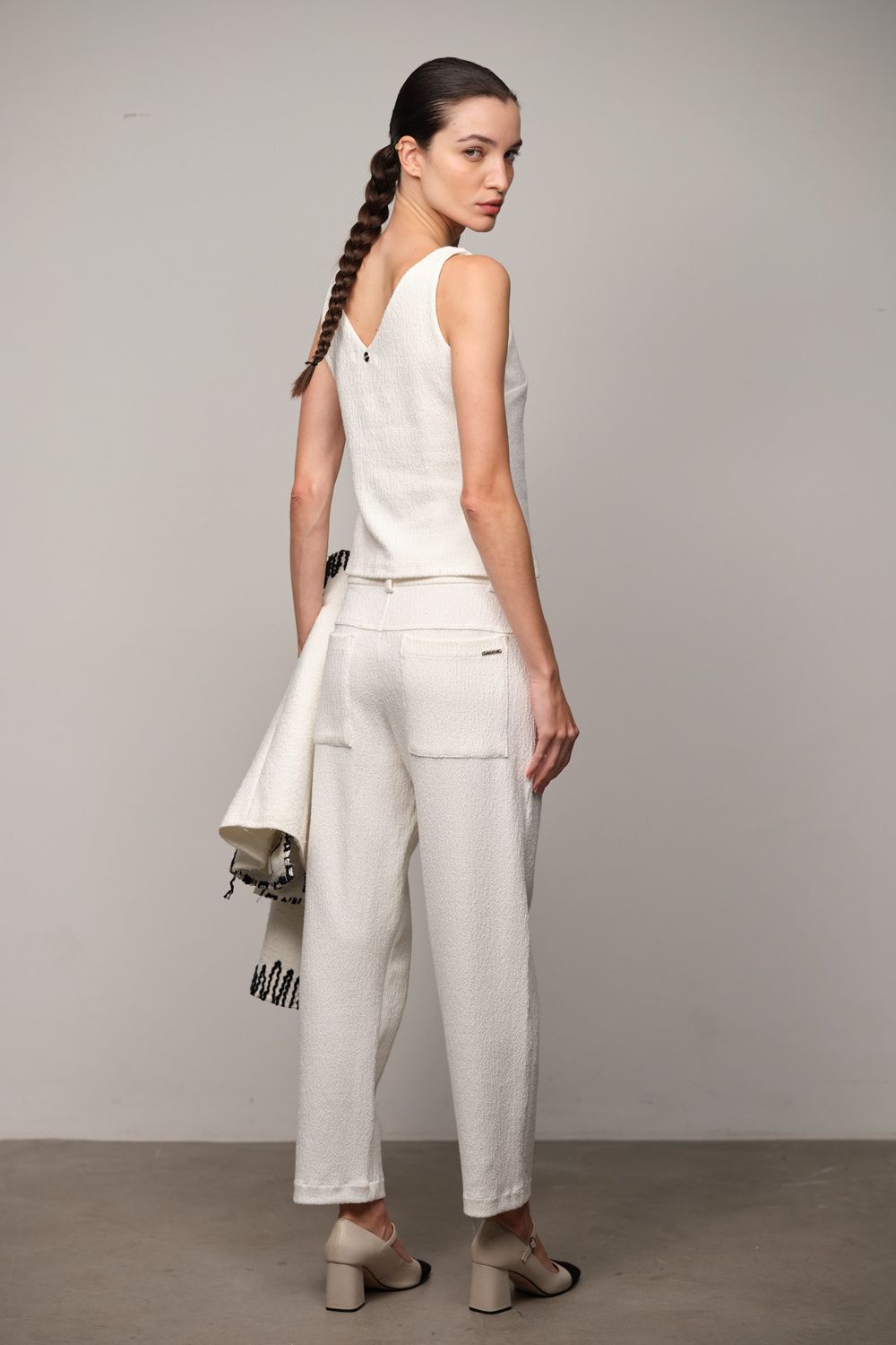 Top Malha  Boucle Off White Vivian