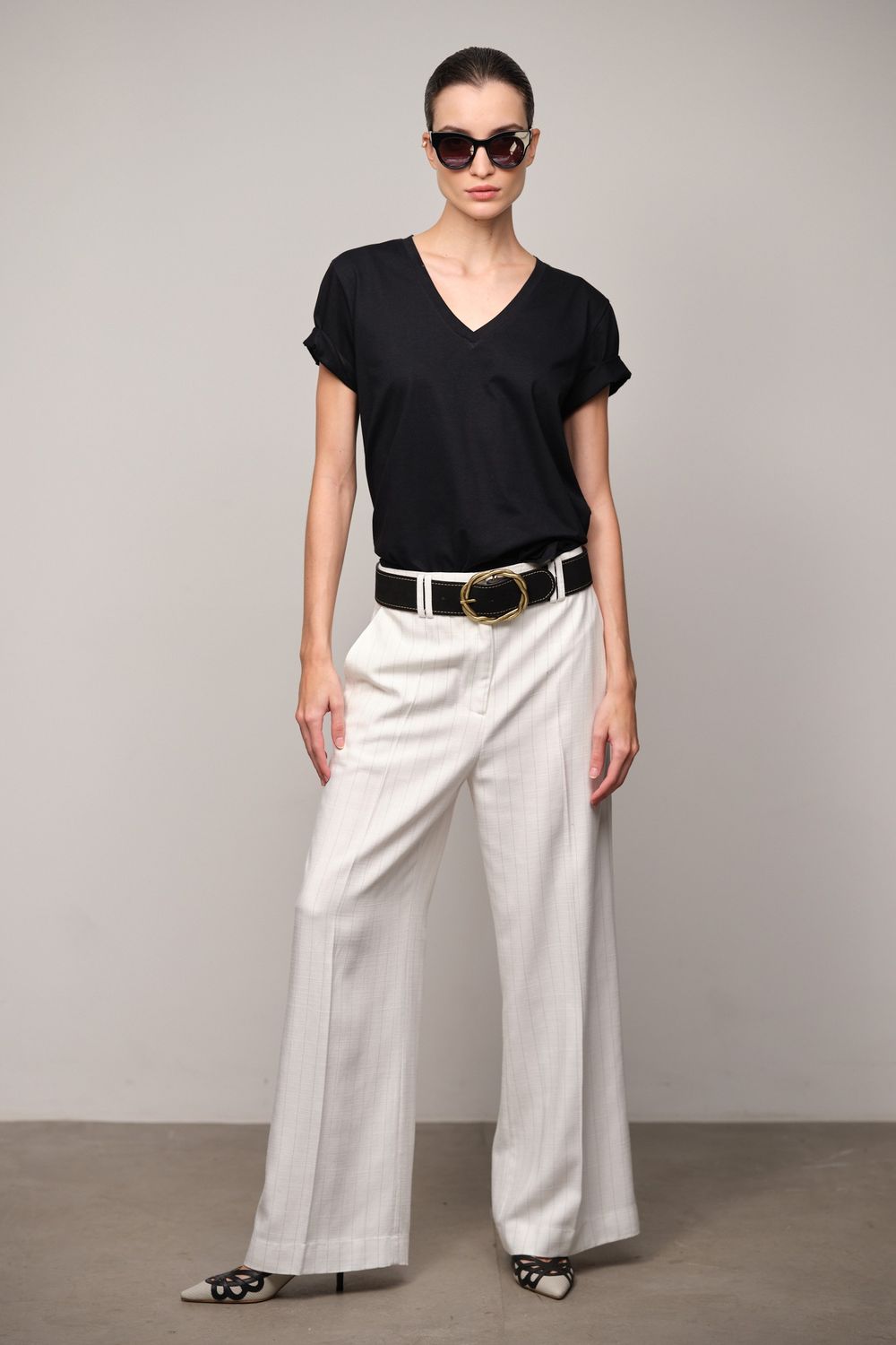 Calça Alfaitaria Risca de Giz Isabella 