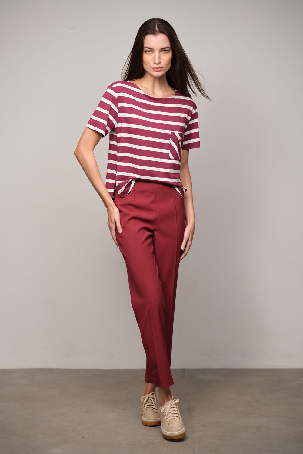Calça Crepe Patou Marsala Diana