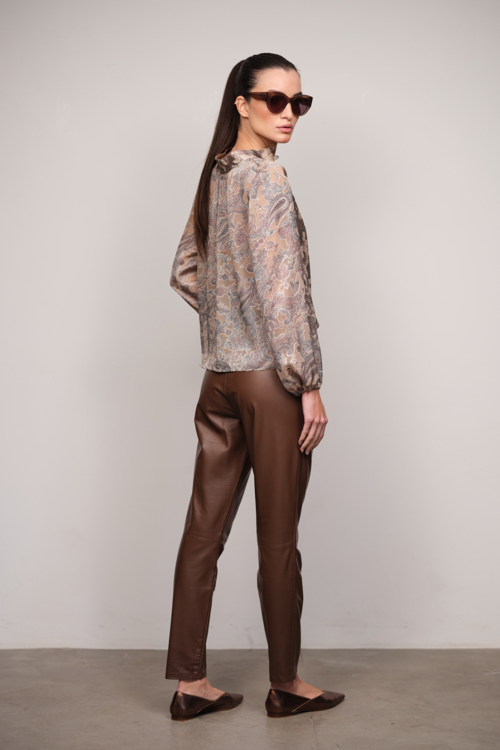 Blusa Estampa Cashmere Devore Isis