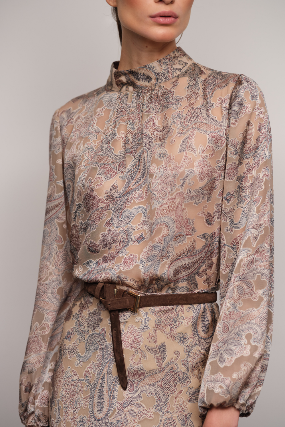 Blusa Estampa Cashmere Devore Isis