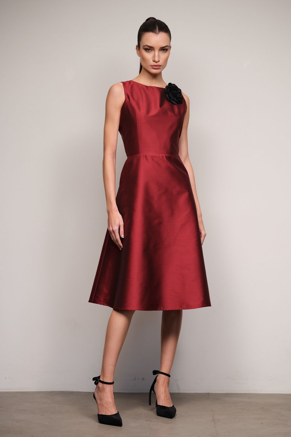 Vestido Zibeline Marsala Betina