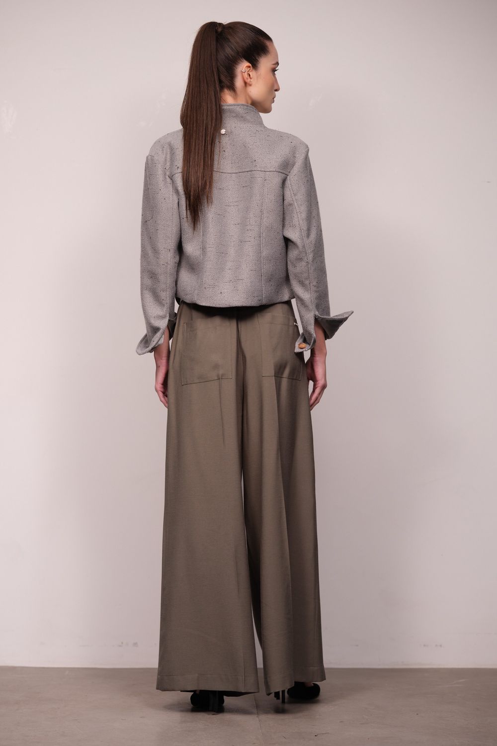Calça Pantalona Viscolinho Verde Maitê