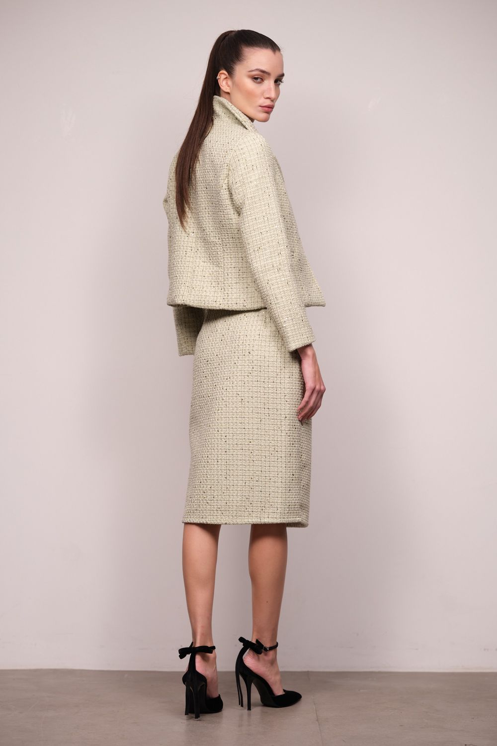 Blazer Tweed Verde Flora