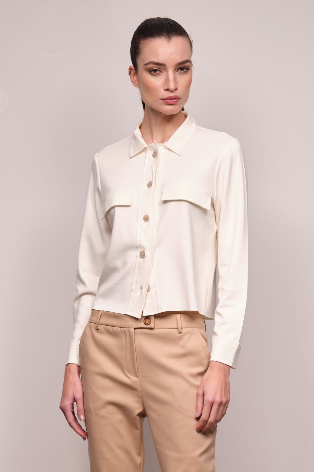 Jaqueta Malha Off White Dalia