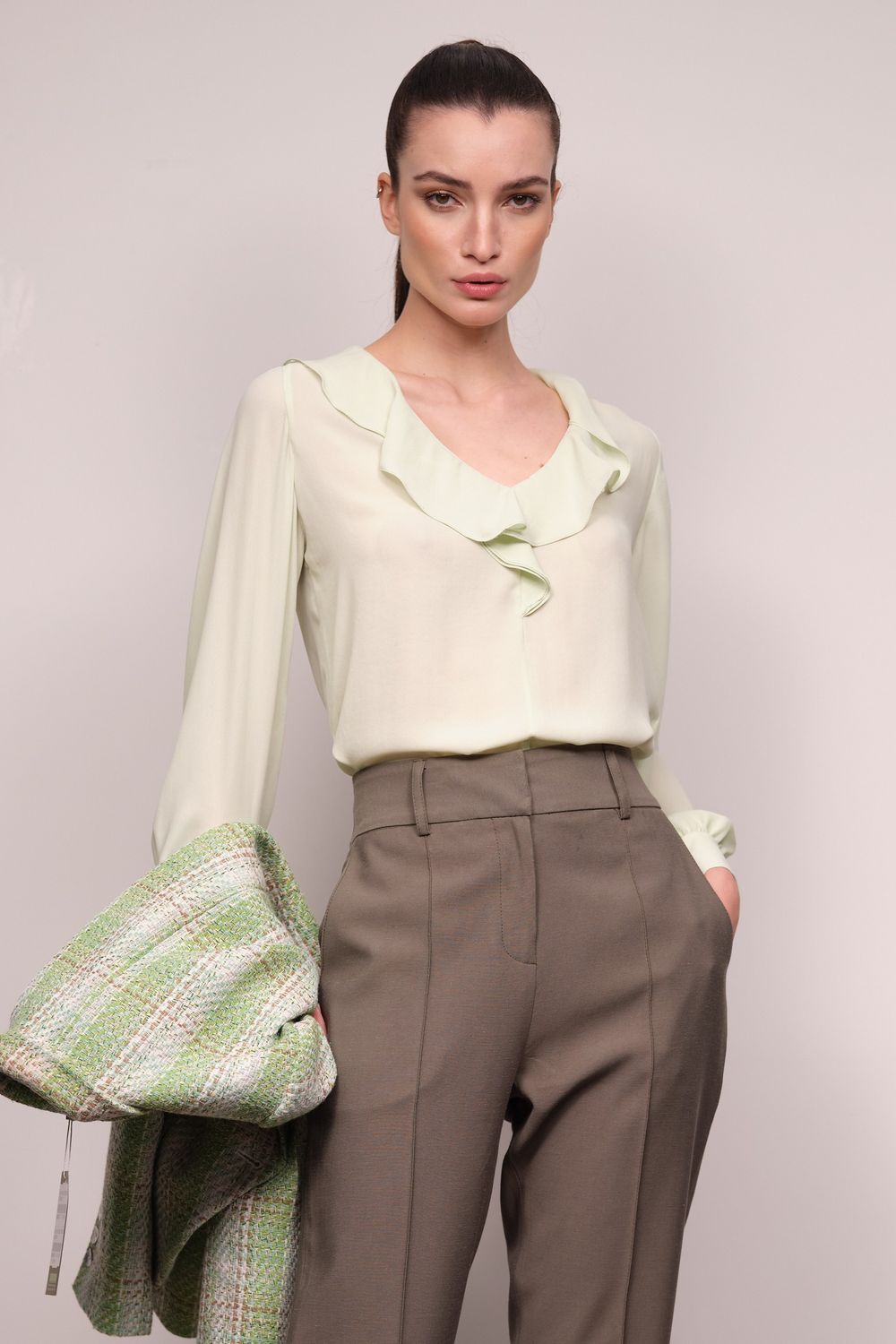 Blusa Musseline Menta Maitê