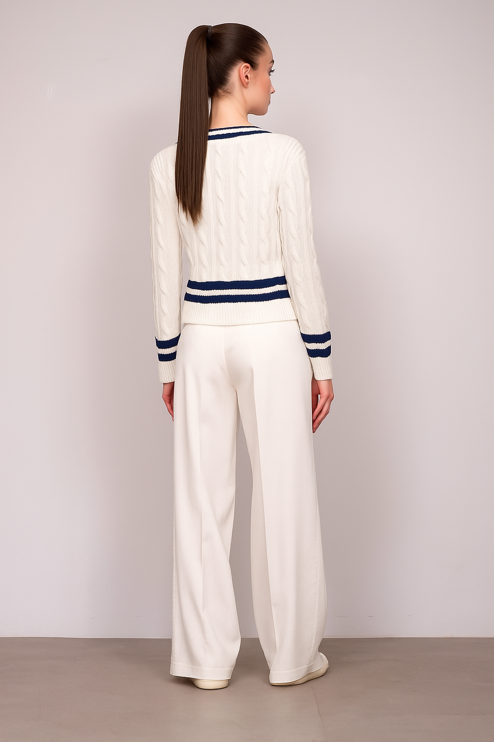 Tricot Trançado Off White Jaqueline