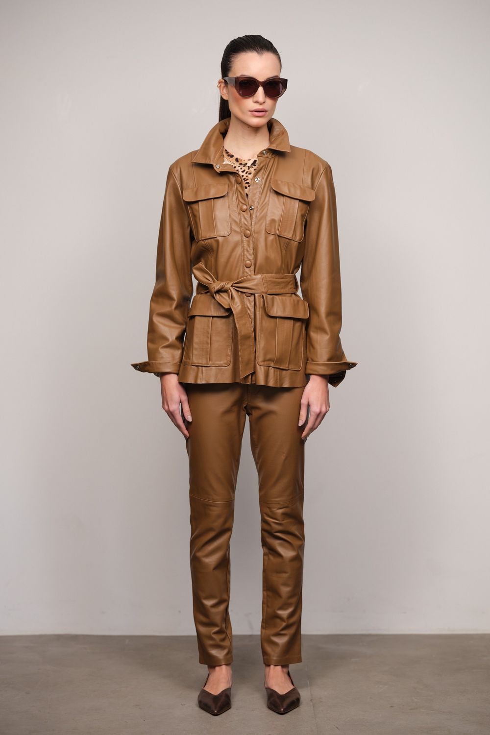 Parka Couro Mel Giovanna 