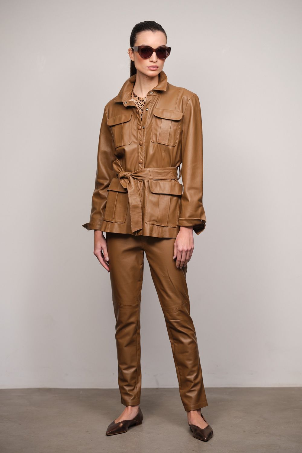 Parka Couro Mel Giovanna 