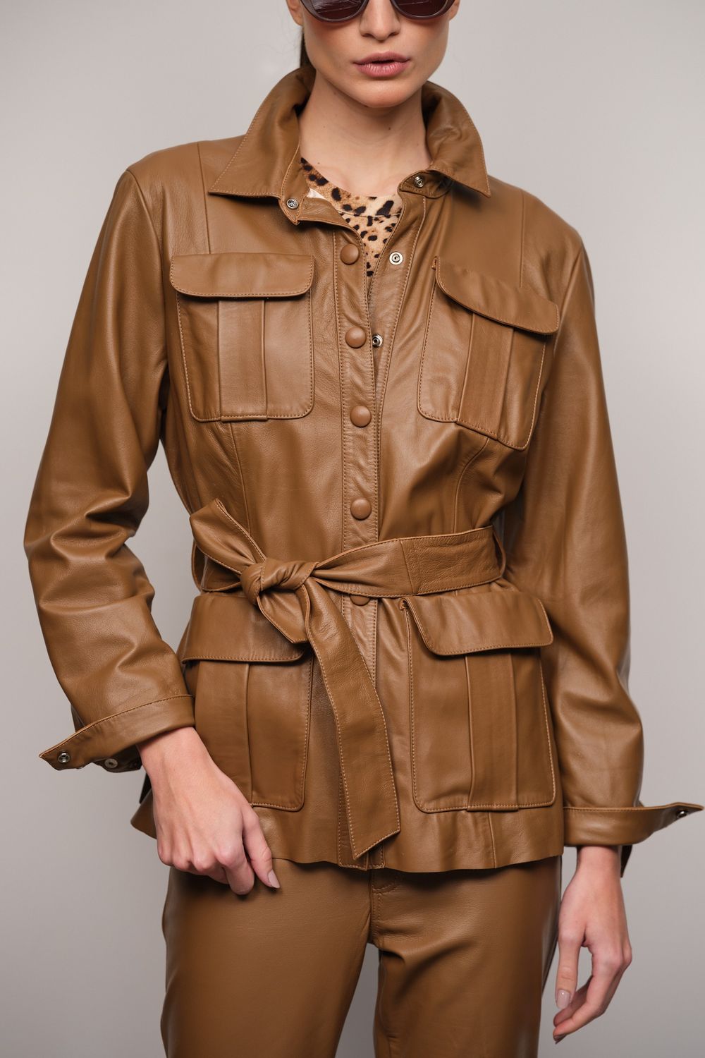 Parka Couro Mel Giovanna 