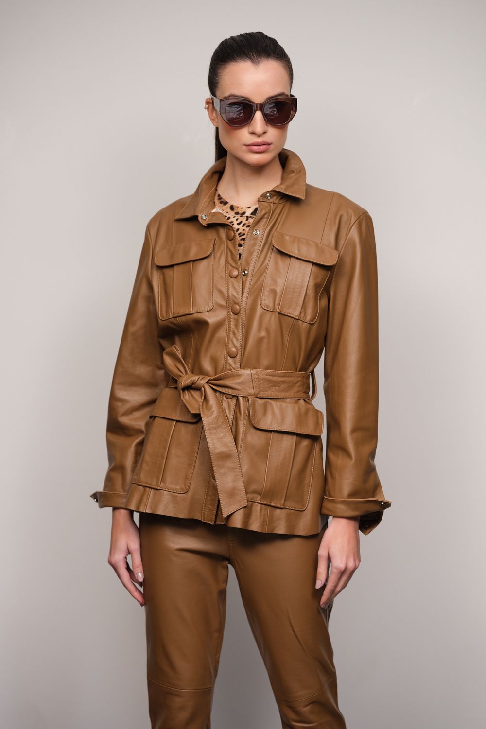 Parka Couro Mel Giovanna 