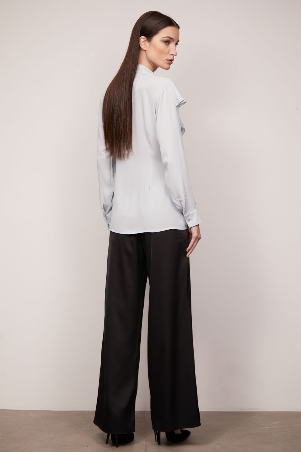 Blusa Crepe Georgete Azul Antonia